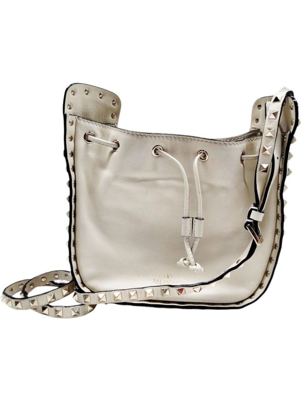 (L5) Valentino Crossbody Bag White Leather